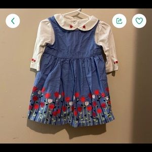 THREE piece Gymboree baby dress size 6-12M